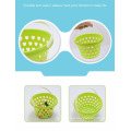 Household portable mini circular plastic fruit basket with hollow design